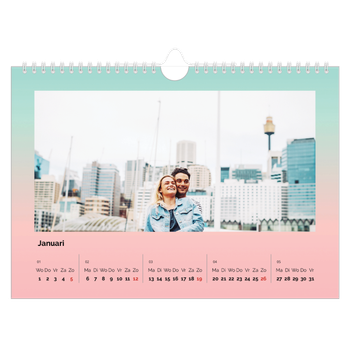 Fotokalender A4 — Kleurverloop in pastel