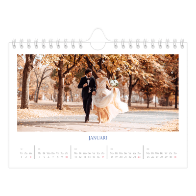 Fotokalender A5 — Kobalt klassieker [Januari]