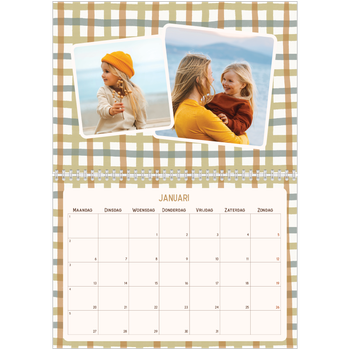 Fotokalender A4 Dubbel — Retro patronen