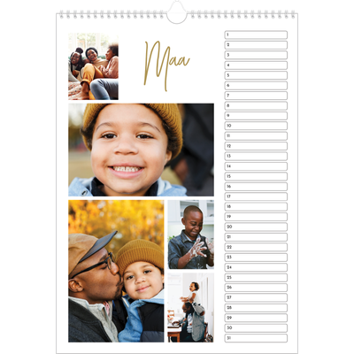 Verjaardagskalenders A3 — Handgeschreven [Maart]