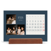 Bureaukalender met houten standaard  — Leisteen & schreef [Februari]
