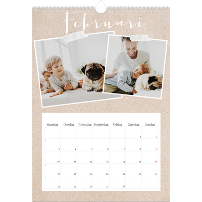 A3 Jaarkalender — Scrapbook kalender [Februari]