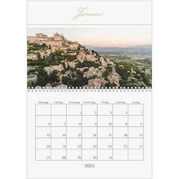 Fotokalender A4 Dubbel — Gouden banner