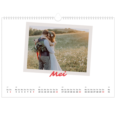 Fotokalender A3 — Karmijnrode handtekening [Mei]