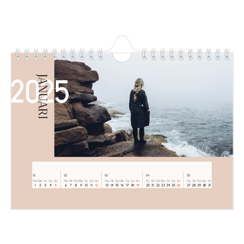 Fotokalender A5 — Overlappende tekst