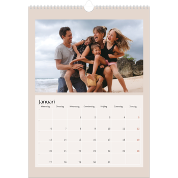 Fotokalender A3 — Achtergrond in aardetinten