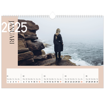 Fotokalender A3 — Overlappende tekst