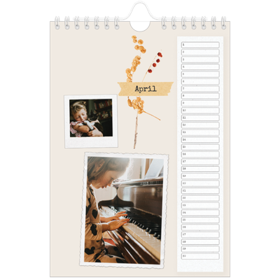 Fotokalender A5 — Vintage scrapbook [April]