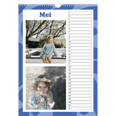 Verjaardagskalenders A3 — Speelse patronen [Mei]