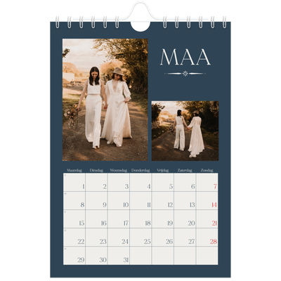 Fotokalender A5 — Leisteen & schreef [Maart]