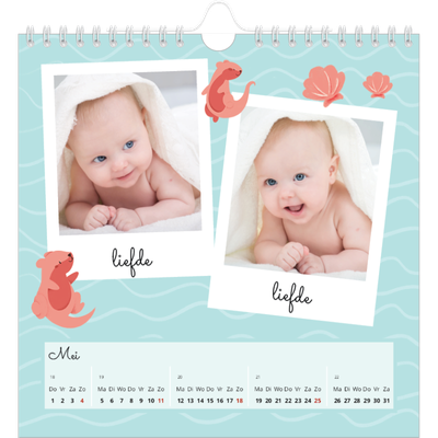 Jaarkalenders vierkant — Schattige dieren [Mei]