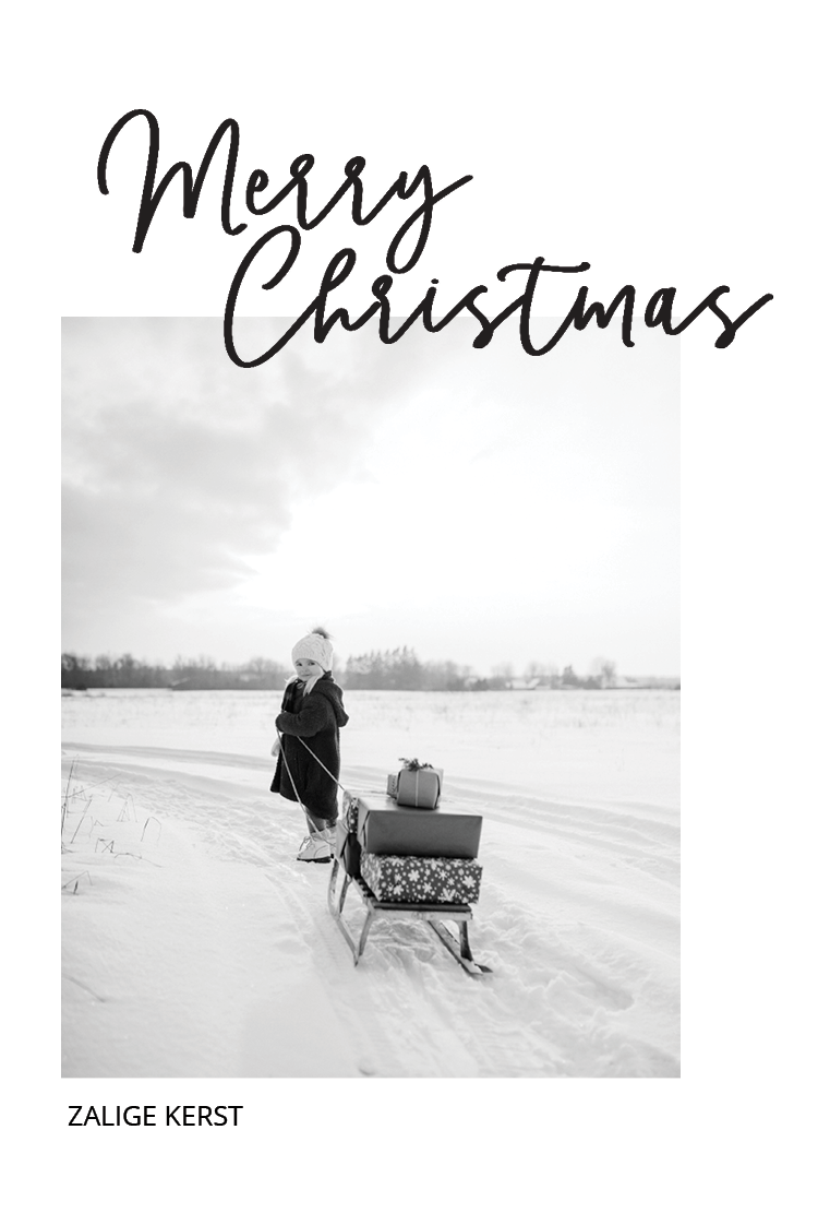 Fotokaarten — Eenvoudige witte kerst