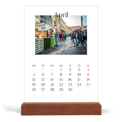Bureaukalender met houten standaard  — Mijn reisverhaal - Londen [April]