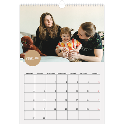 A3 Jaarkalender — Fotosticker [Februari]