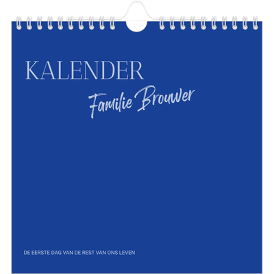 Jaarkalenders vierkant — Kobalt klassieker [omslag]