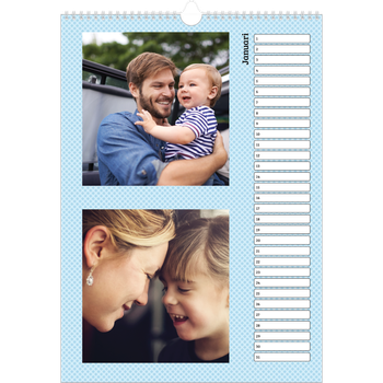 Fotokalender A3 — Pastelpatronen