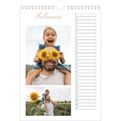 Verjaardagskalenders A4 — Fotobox [Februari]