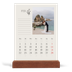 Bureaukalender met houten standaard  — Initialen in bloei [Februari]