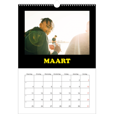 A3 Jaarkalender — Vrolijke letters [Maart]