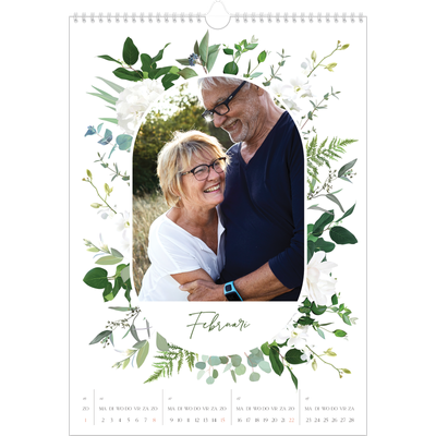 A3 Jaarkalender — Klassieke bloemen [Februari]