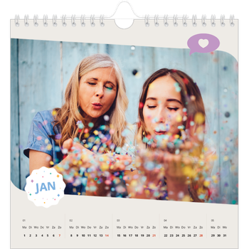 Fotokalender Vierkant — Iconische verjaardag