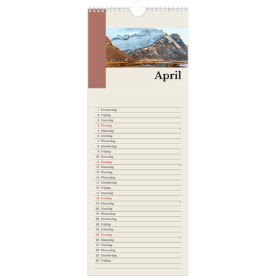 Smalle kalender  — Bezienswaardigheden van de wereld [April]