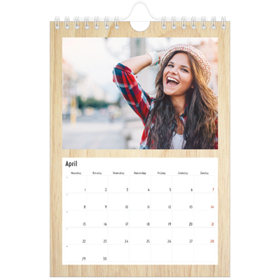 Fotokalender A5 — Houtpatroon [April]