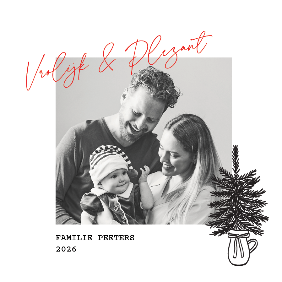 Fotokaarten — Den op winterwit