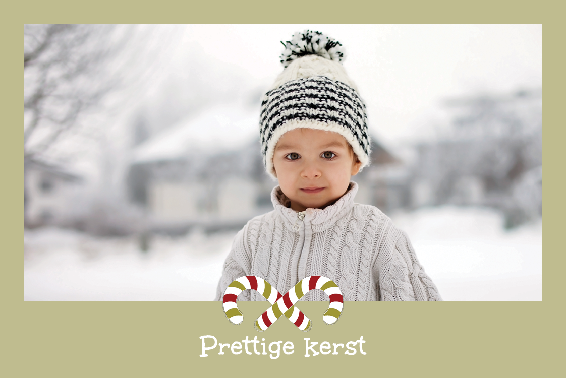 Fotokaarten — Kerstsnoep met kader