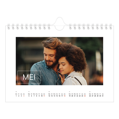 Fotokalender A5 — Overlay van datumvak [Mei]