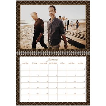 Fotokalender A4 Dubbel — Vintage zwart-wit