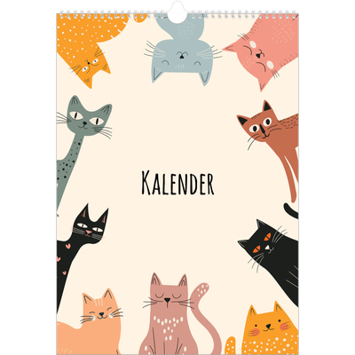 A3 Jaarkalender — Kattenpoten en krabbels [omslag]