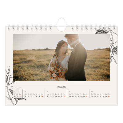 Fotokalender A5 — Inkt & klimop [Januari]
