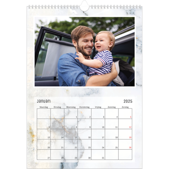 Fotokalender A3 — Gemarmerde achtergrond
