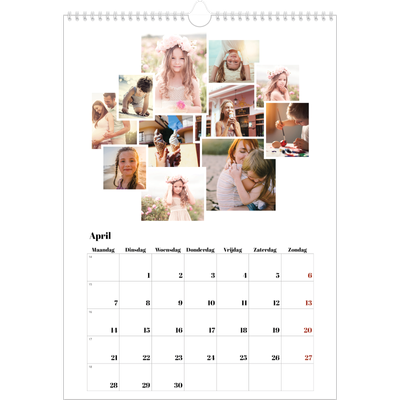 A3 Jaarkalender — Collage shapes [April]