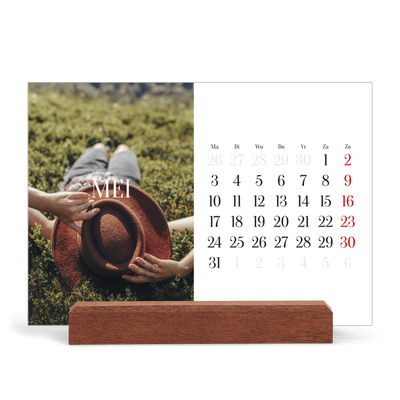 Bureaukalender met houten standaard  — Eindeloze ontsnapping [omslag]