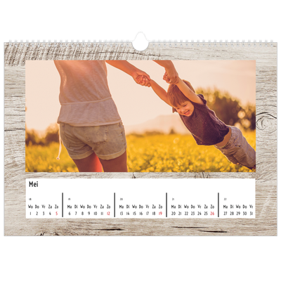 Fotokalender A3 — Houtpatroon [omslag]