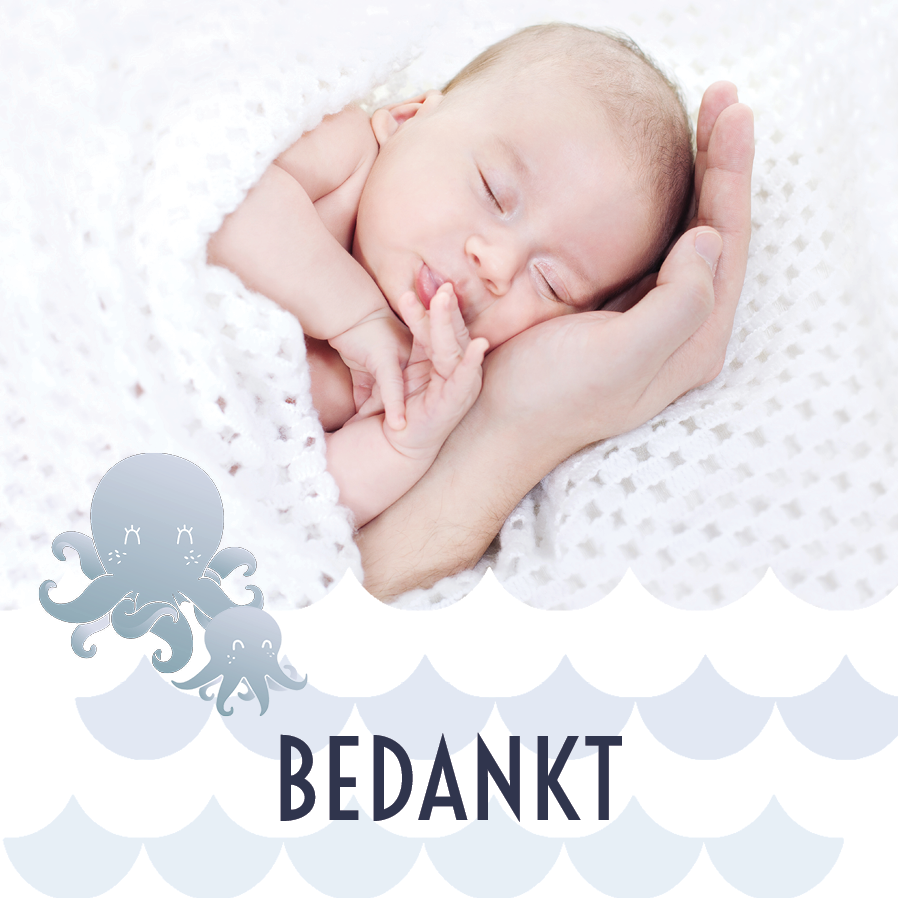 Bedankkaarten — Schattige inktvis