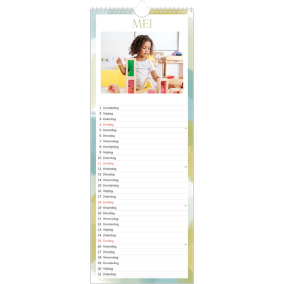 Smalle kalender  — Verfkwast effect [omslag]