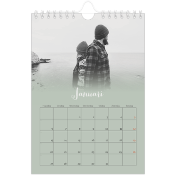 Fotokalender A5 — Zachtgroen kleurverloop