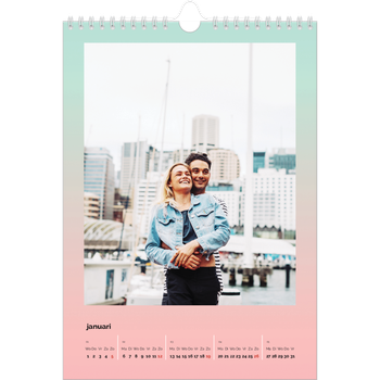 Fotokalender A4 — Kleurverloop in pastel
