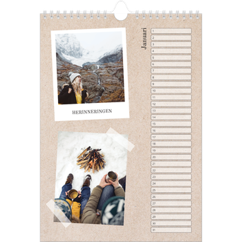 Fotokalender A4 — Foto's met plakband