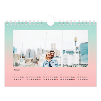 Fotokalender A5 — Kleurverloop in pastel