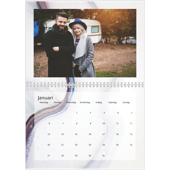 Fotokalender A4 Dubbel — Inktvlekkenpatroon