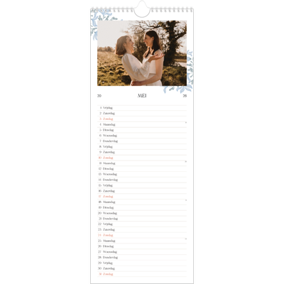 Smalle kalender  — Elegant bloemig [omslag]