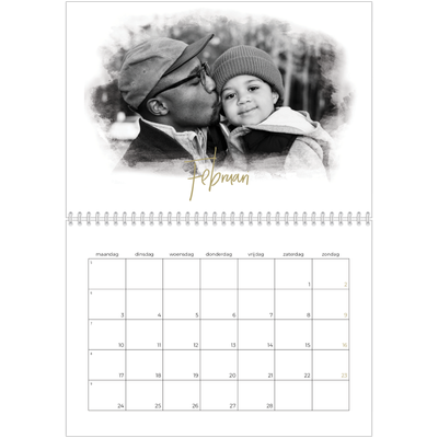 Fotokalender A4 Dubbel (30 x 40 cm) — Foto effect [Februari]