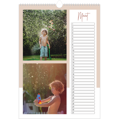 Verjaardagskalenders A3 — Aardse frames [Maart]