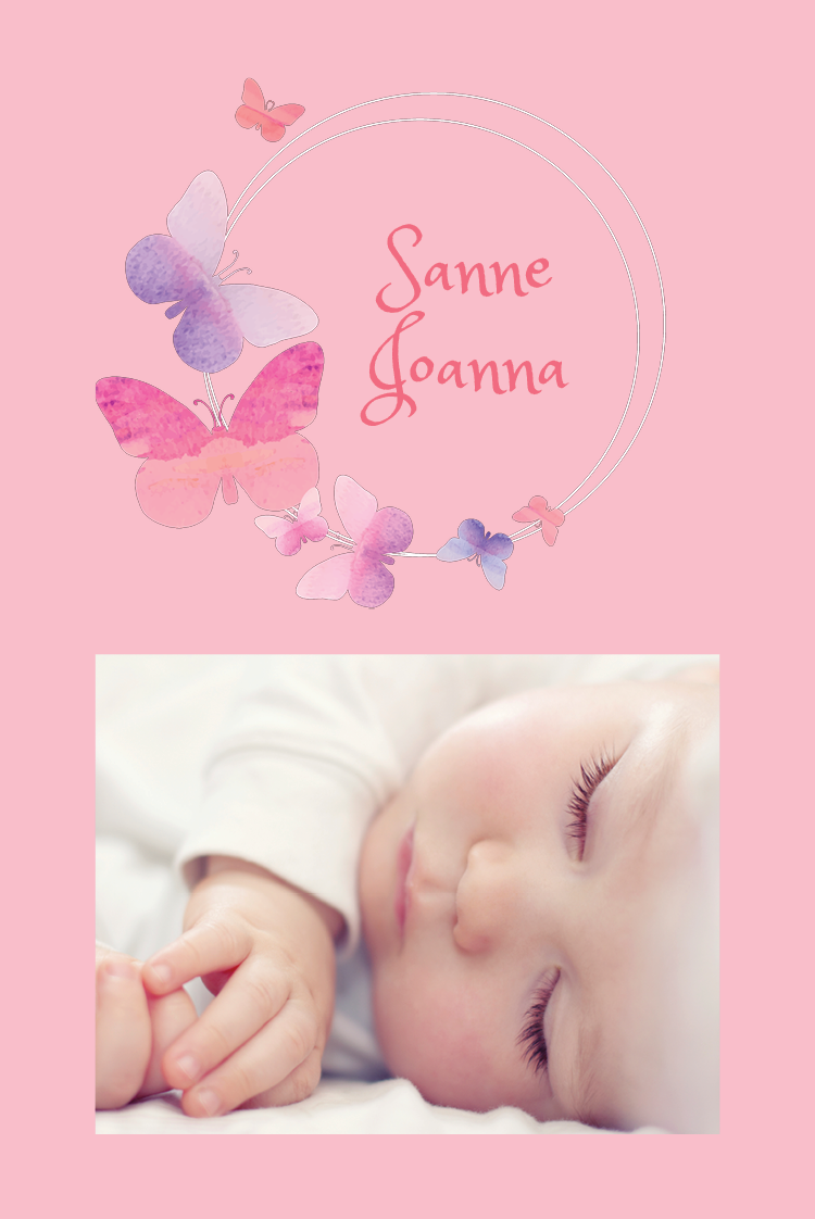 Uitnodigingen — Aquarel vlinders