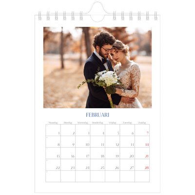 Fotokalender A5 — Kobalt klassieker [Februari]