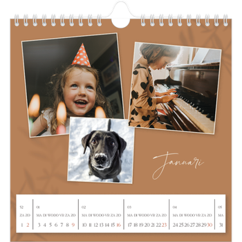 Fotokalender Vierkant — Warme aardetinten